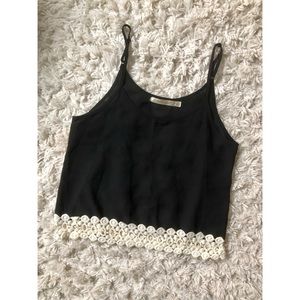 NWOT Liberty Love crochet detail tank blouse